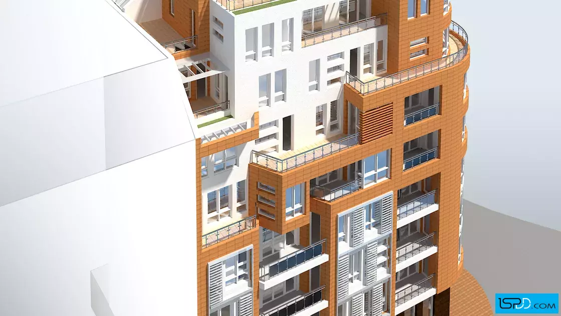 Жилищна сграда с магазини