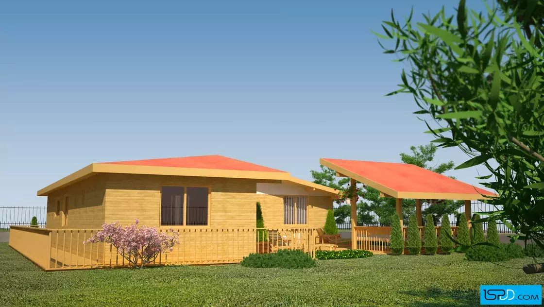 Проект 25 - Дървена сглобяема къща