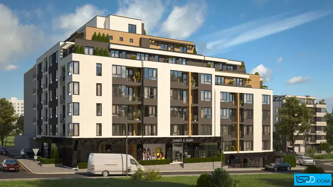 Жилищна сграда с магазини