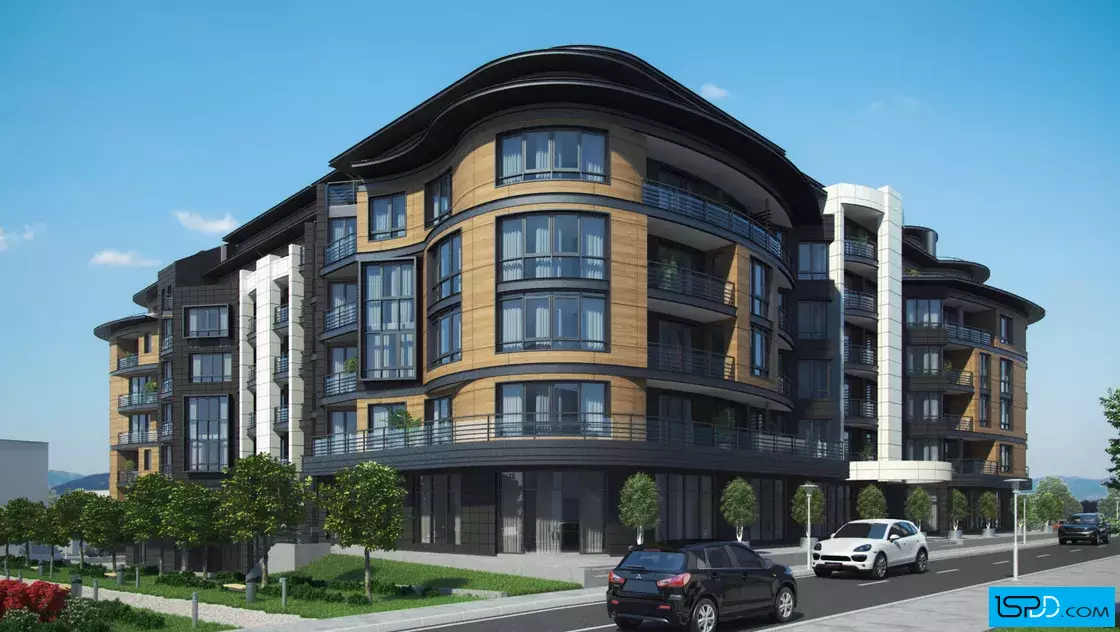 Жилищна сграда с магазини