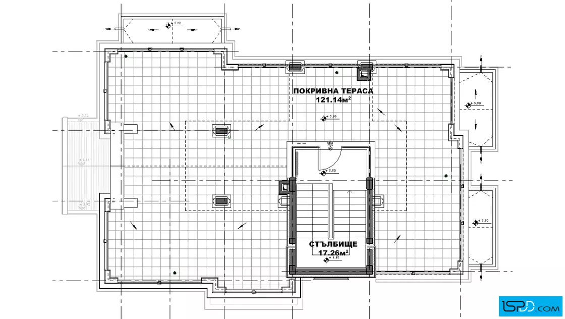 План на покривен етаж