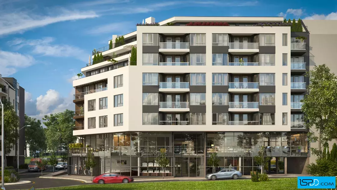 Жилищна сграда с търговски център