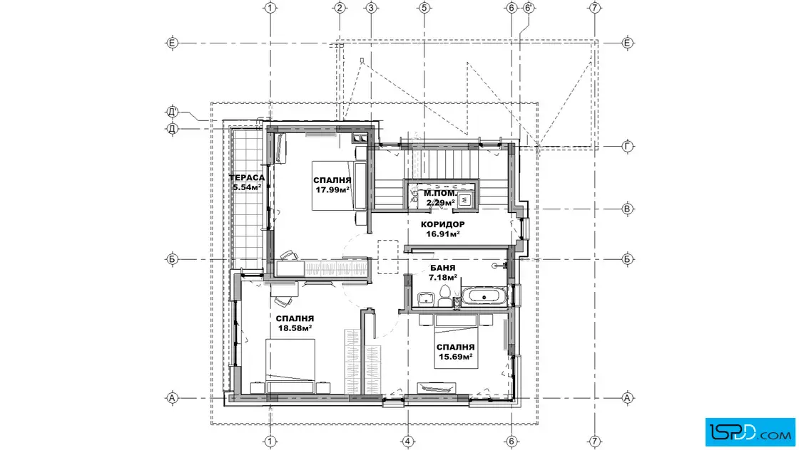 План на втори етаж План на втори етаж