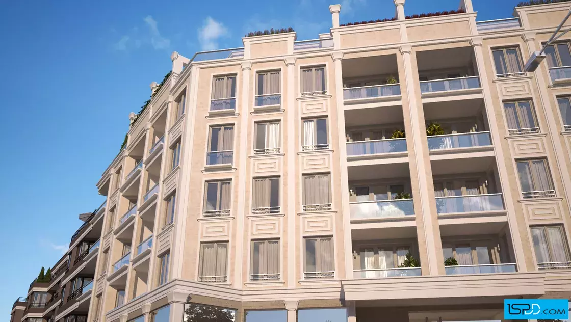 Жилищна сграда с магазини