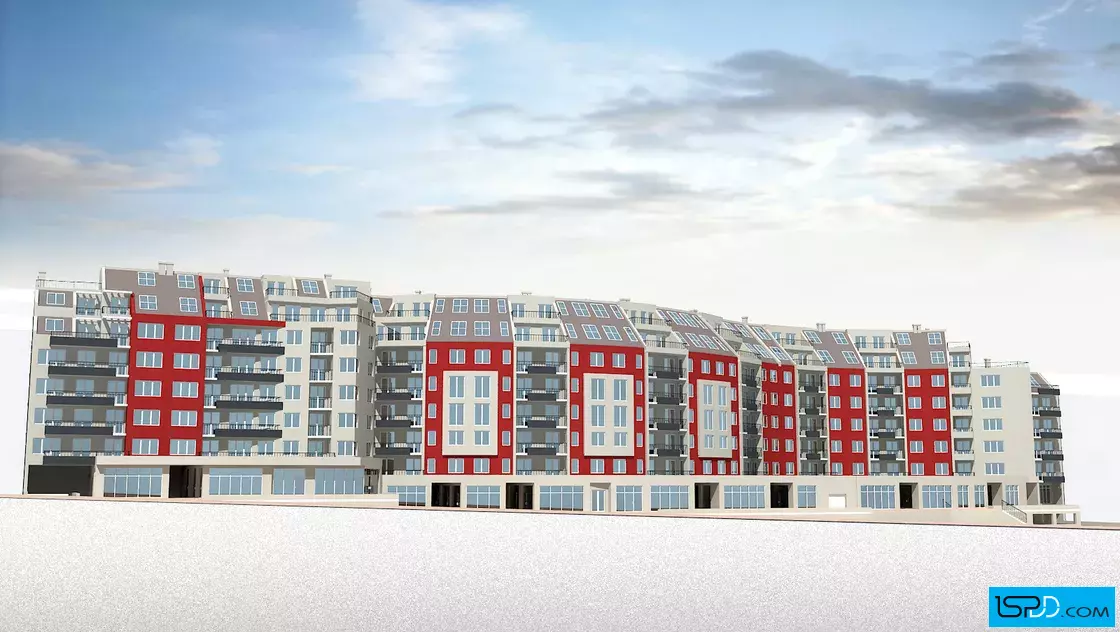 Жилищна сграда с магазини