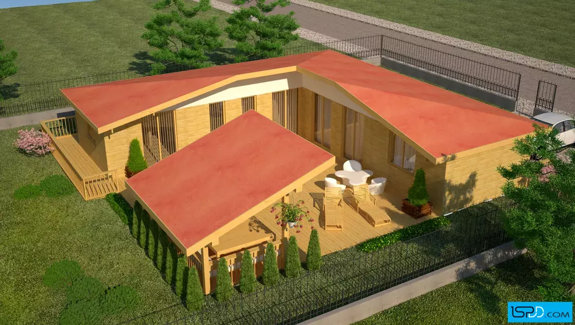 Проект 25 - Дървена сглобяема къща