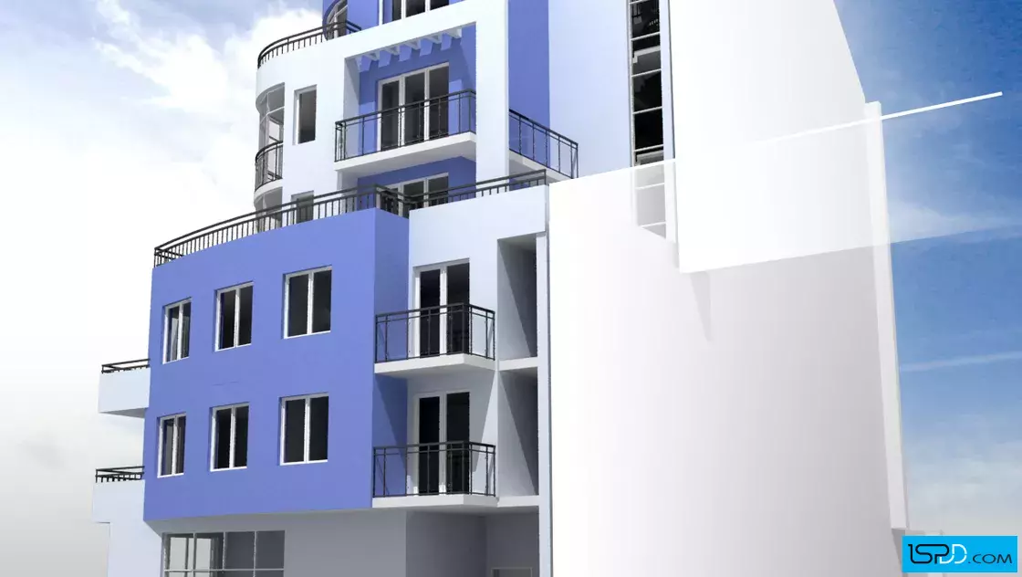 Жилищна сграда с магазини