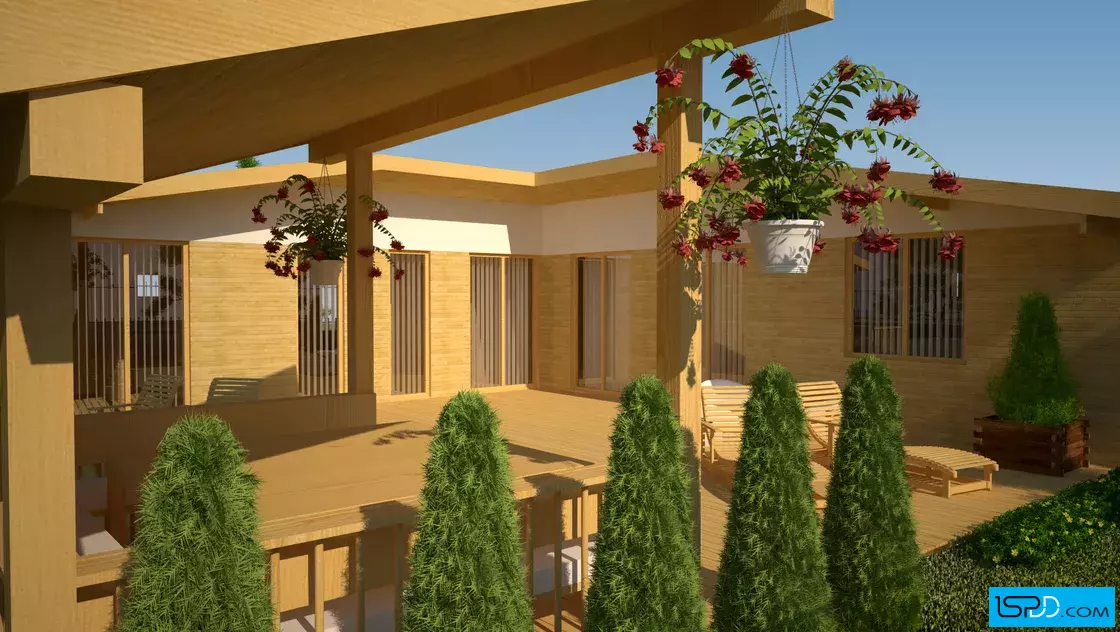 Проект 25 - Дървена сглобяема къща