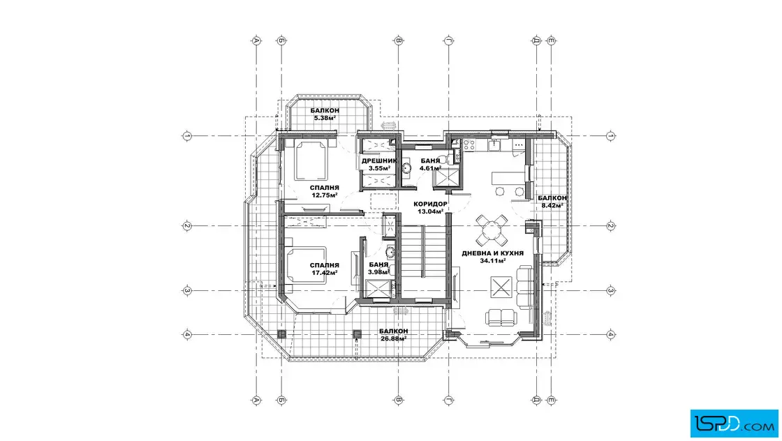 План на трети етаж