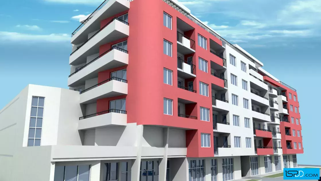 Жилищна сграда с търговски център