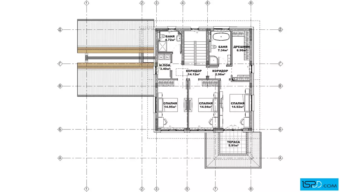 План на втори етаж План на втори етаж