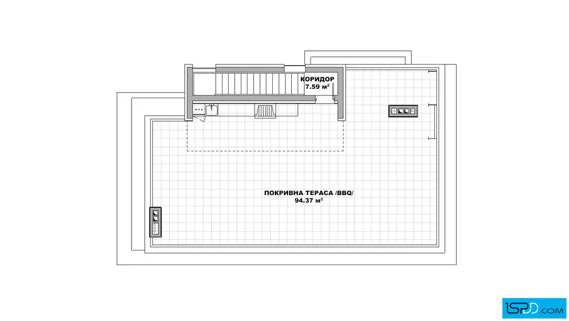 План на покривен етаж
