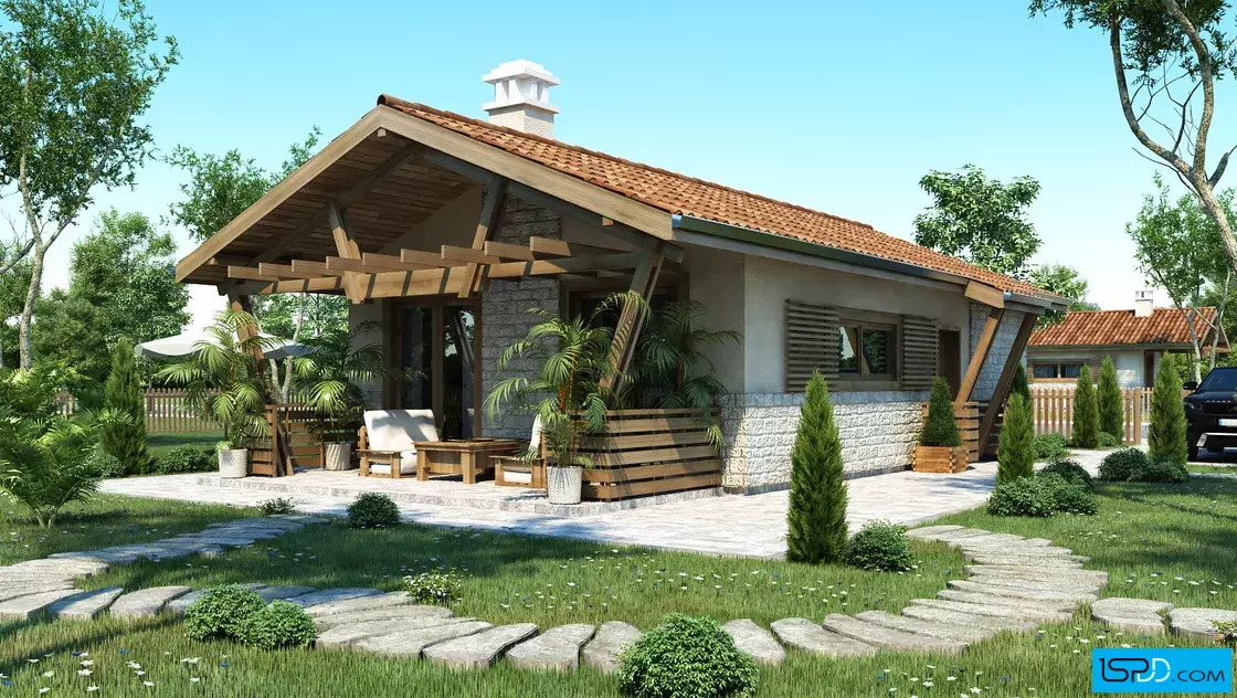 Проект 50 - Дървена сглобяема къща