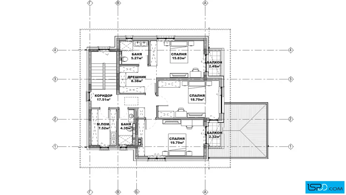План на втори етаж План на втори етаж