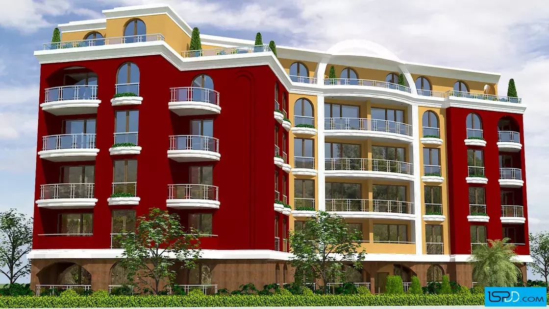 Жилищна сграда с магазини