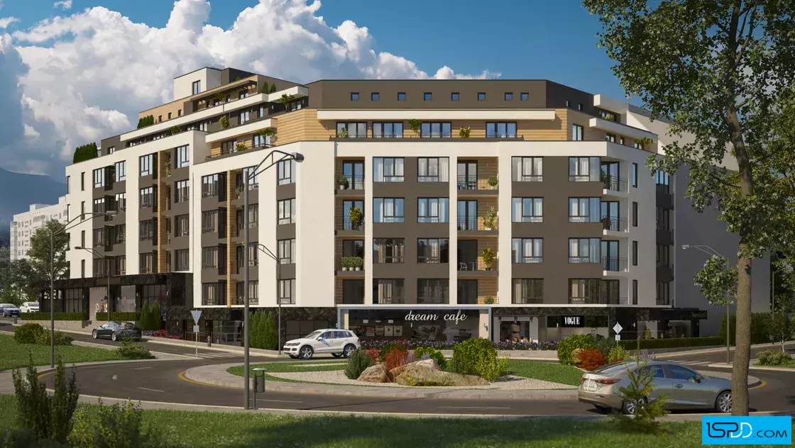 Жилищна сграда с магазини