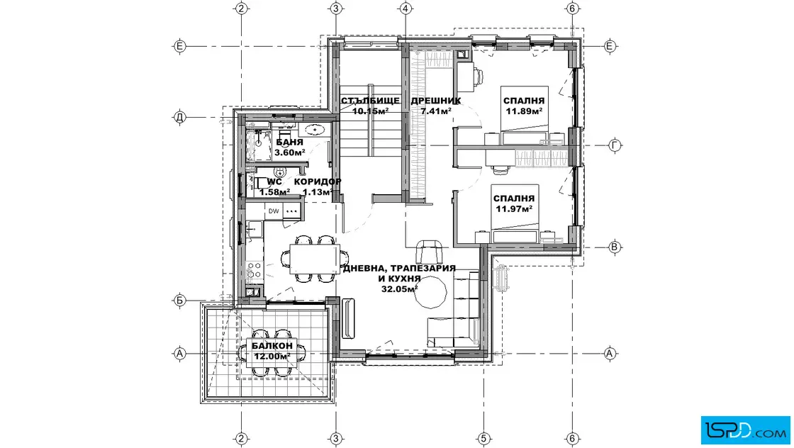 План на втори етаж План на втори етаж