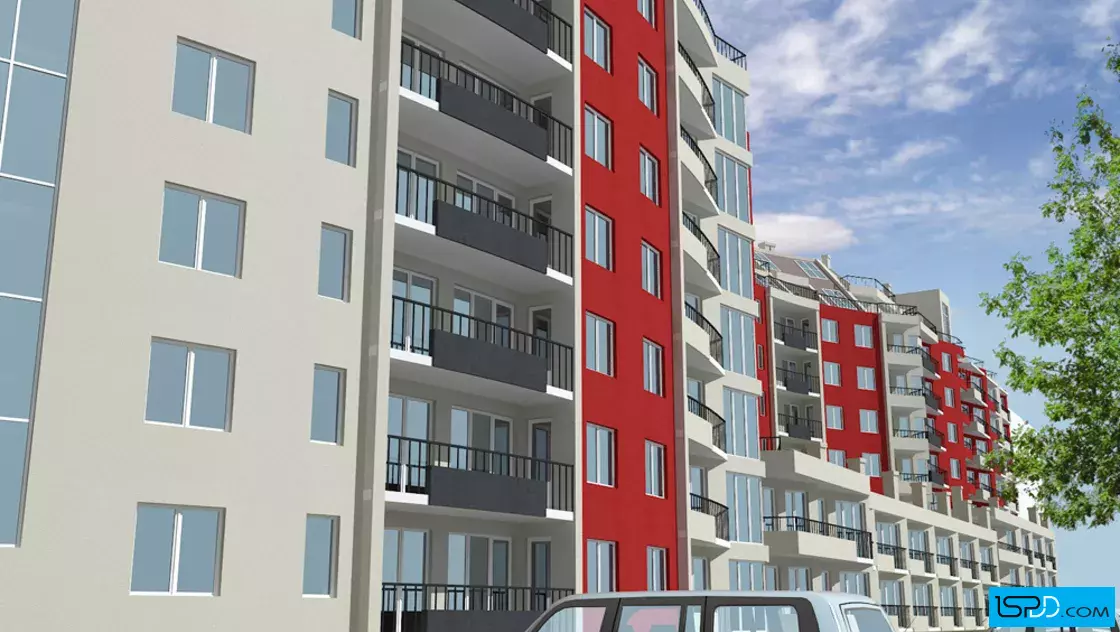 Жилищна сграда с магазини