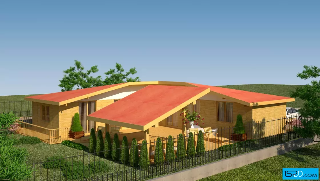 Проект 25 - Дървена сглобяема къща