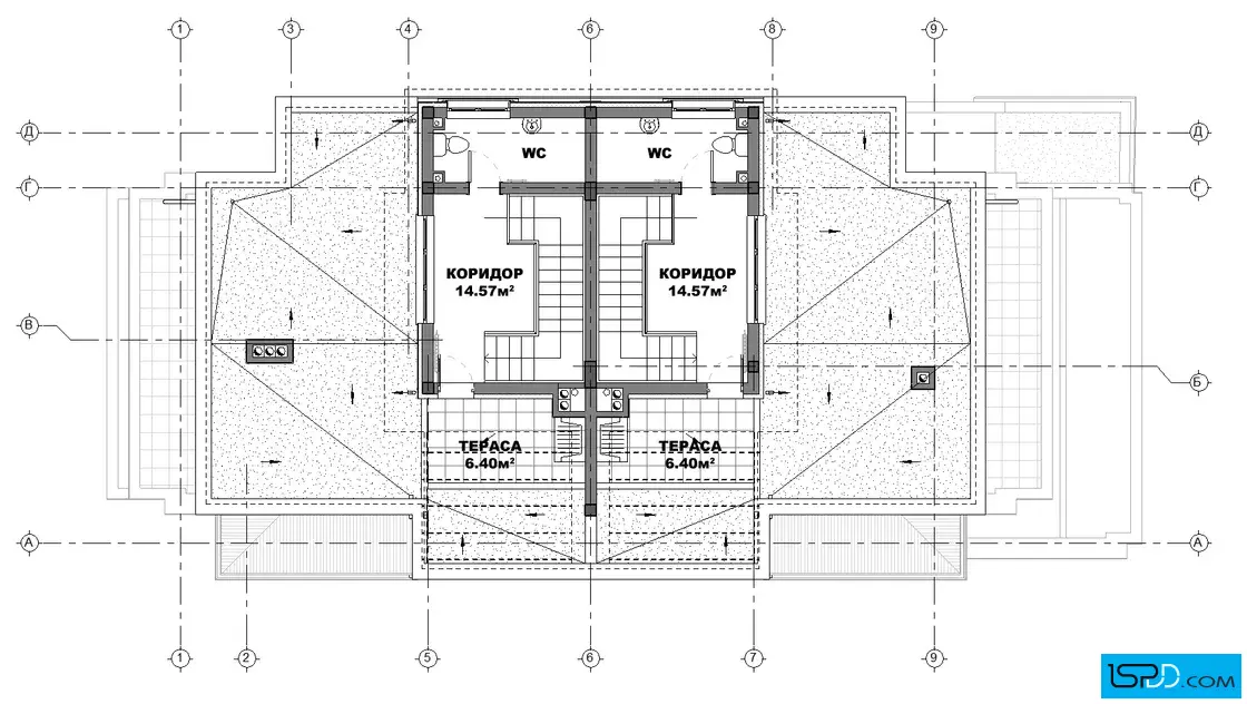 План на покривен етаж