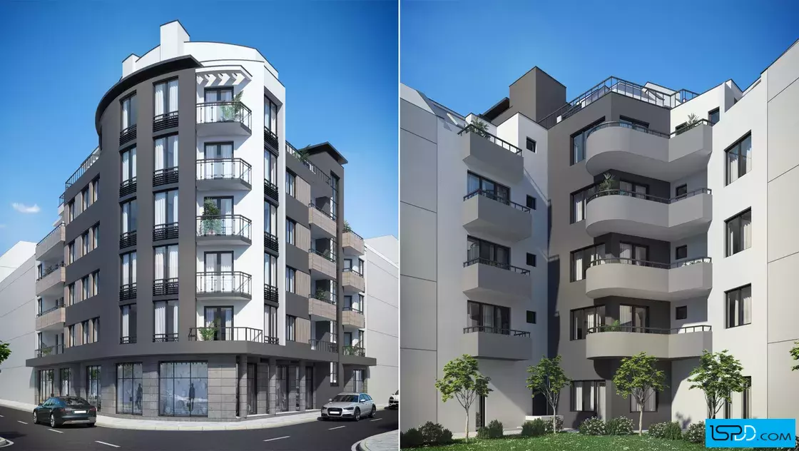 Жилищна сграда с аптека и магазини