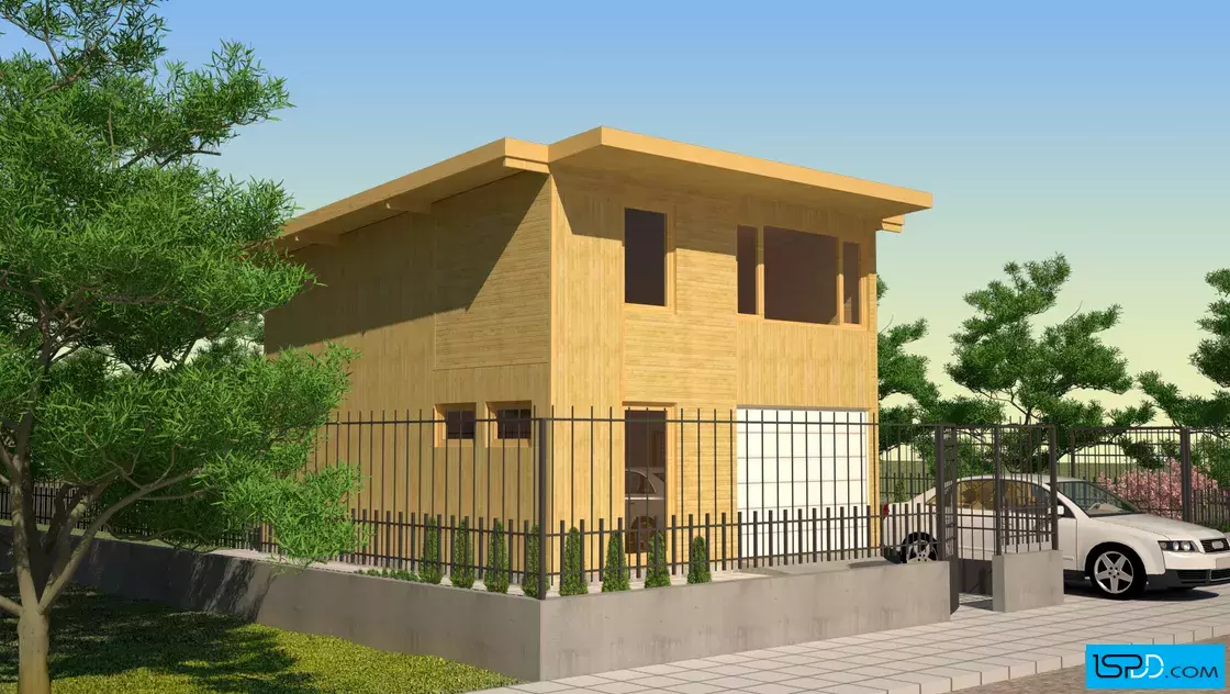 Проект 26 - Дървена сглобяема къща