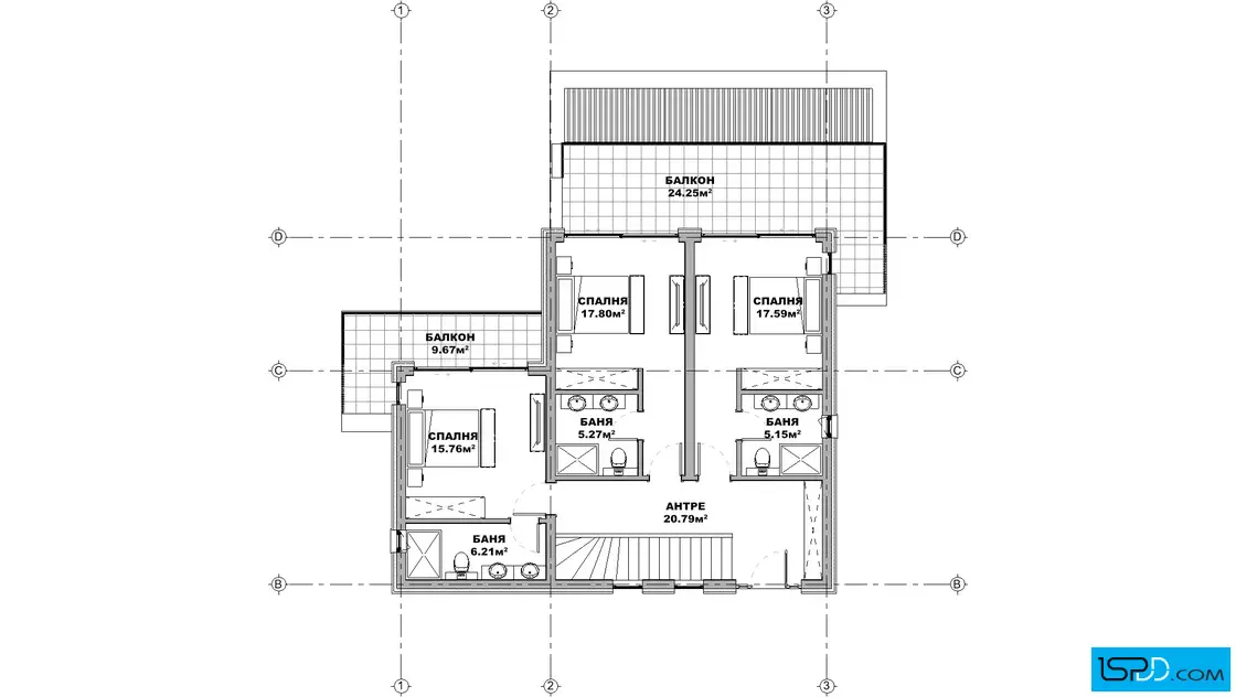 План на втори етаж План на втори етаж