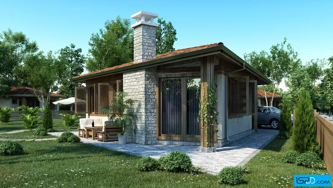 Проект 49 - Дървена сглобяема къща