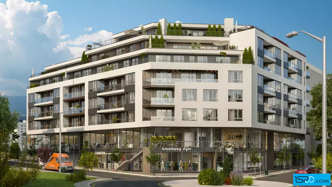 Жилищна сграда с търговски център