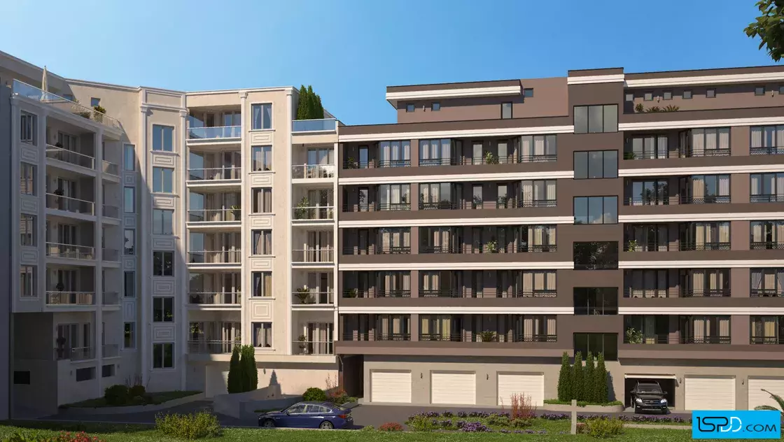 Жилищна сграда с магазини