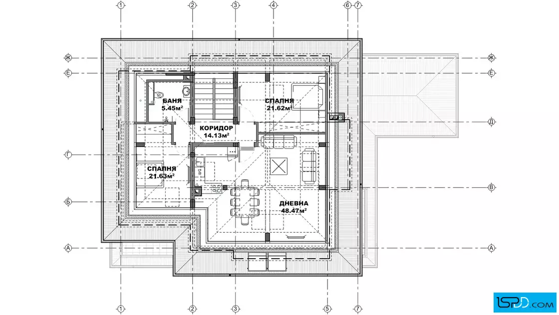План на подпокривен етаж