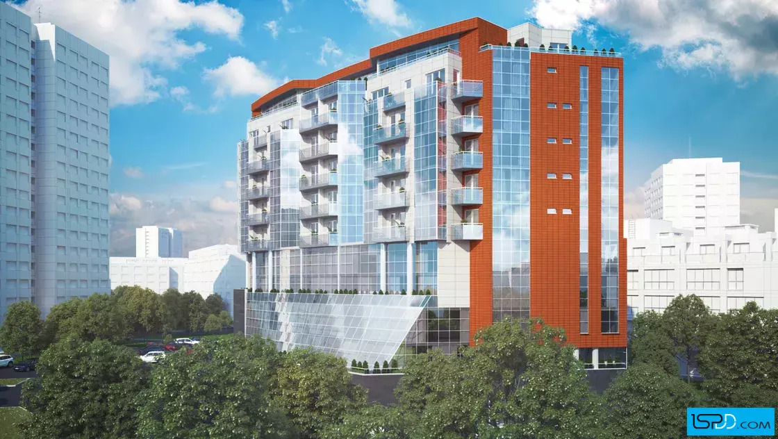 Жилищна сграда с магазини