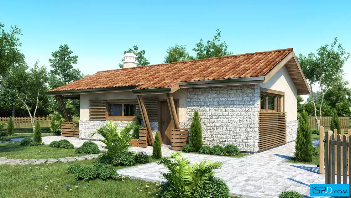 Проект 50 - Дървена сглобяема къща