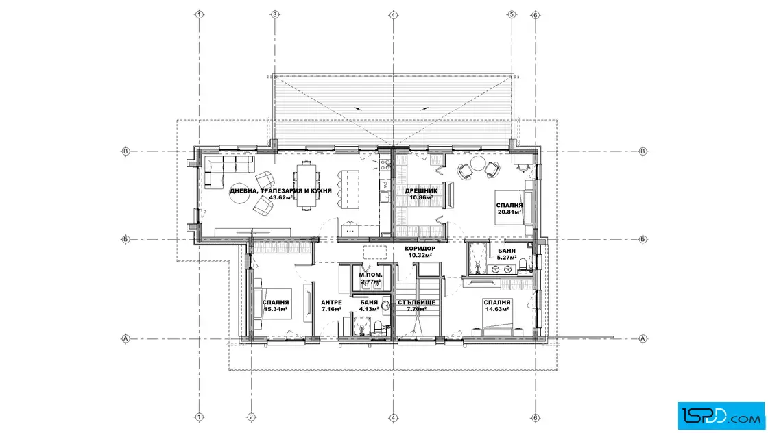 План на втори етаж План на втори етаж