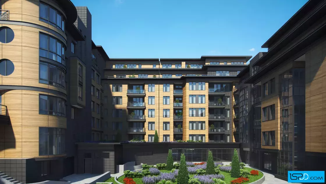 Жилищна сграда с магазини