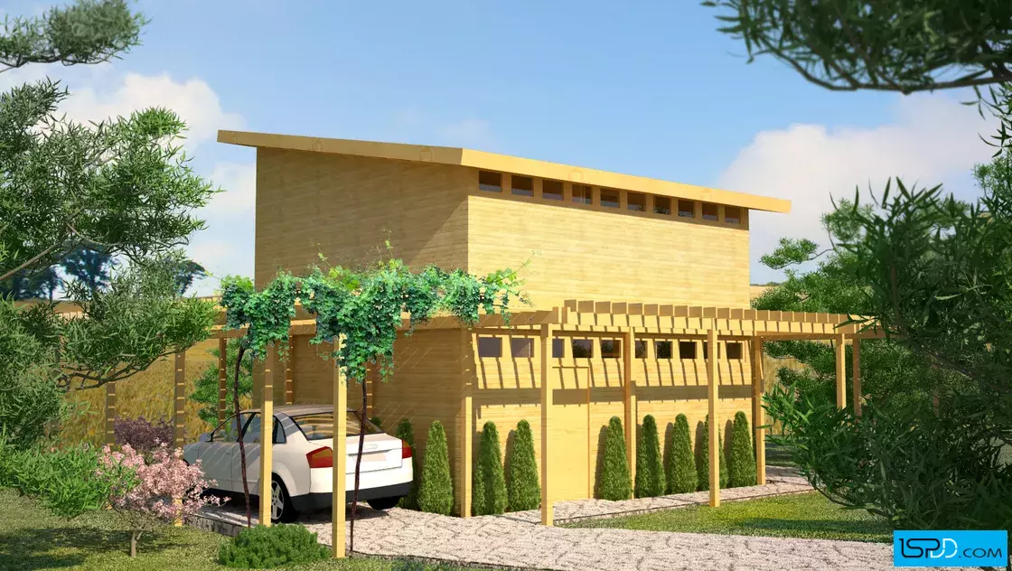 Проект 19 - Дървена сглобяема къща