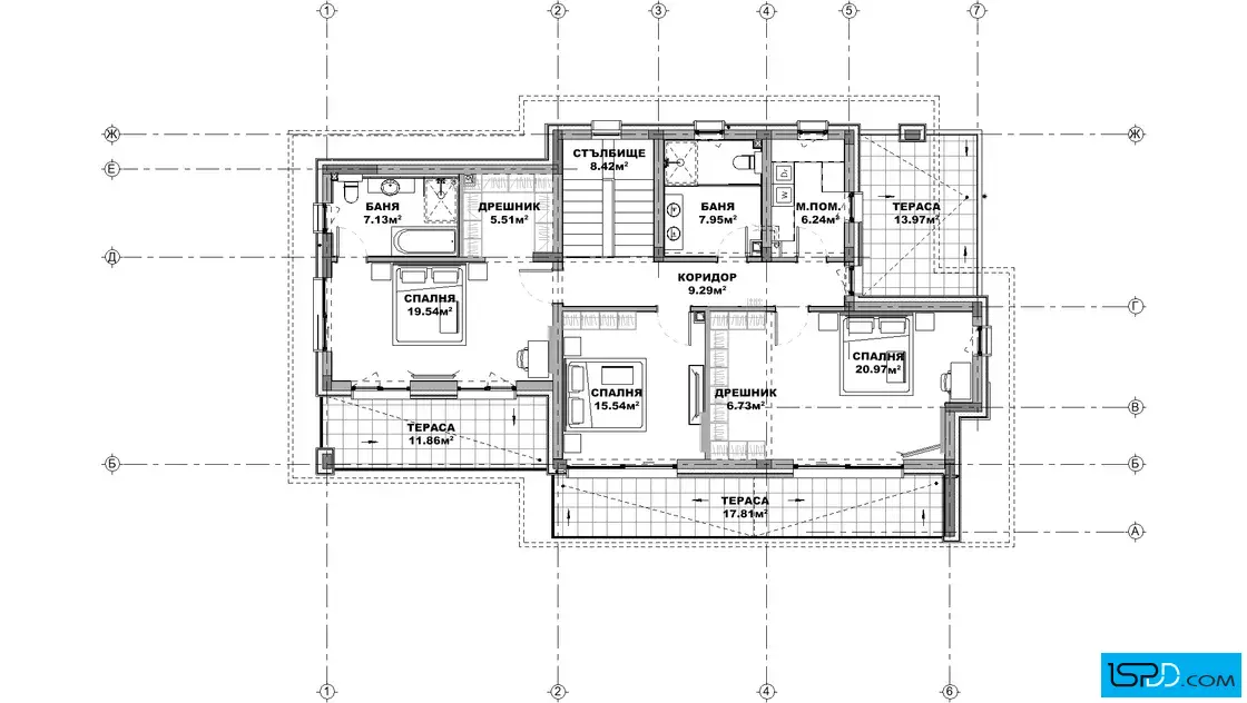 План на втори етаж План на втори етаж