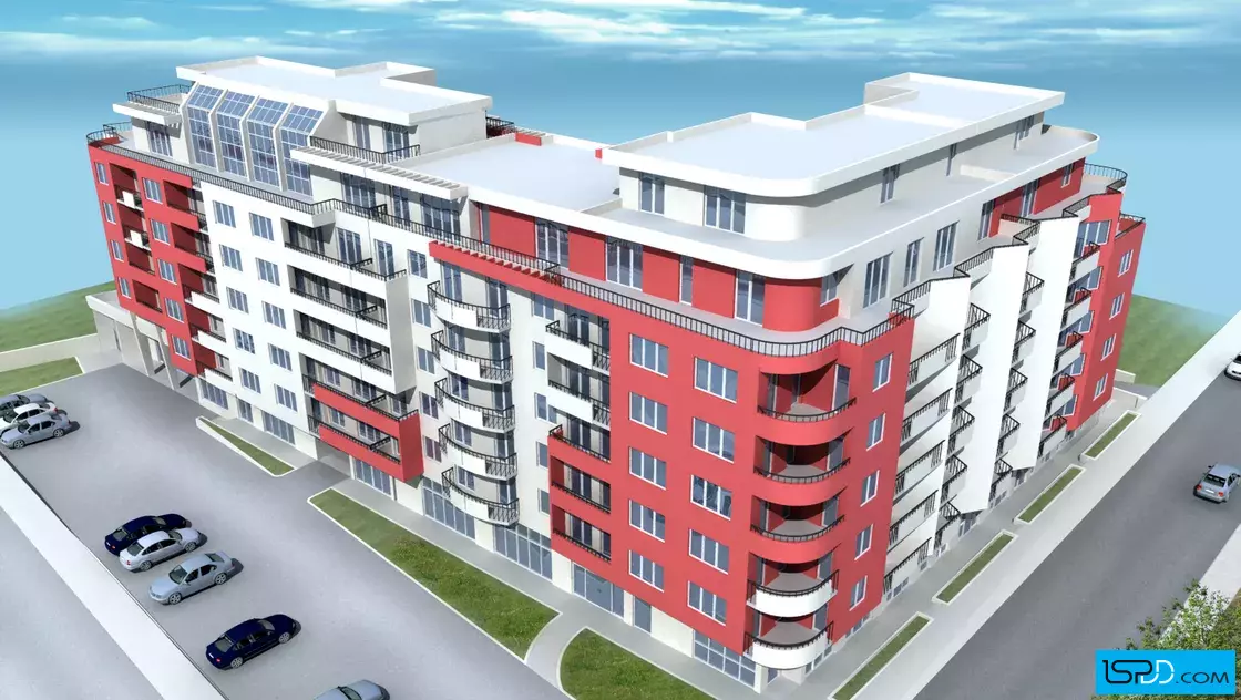 Жилищна сграда с търговски център