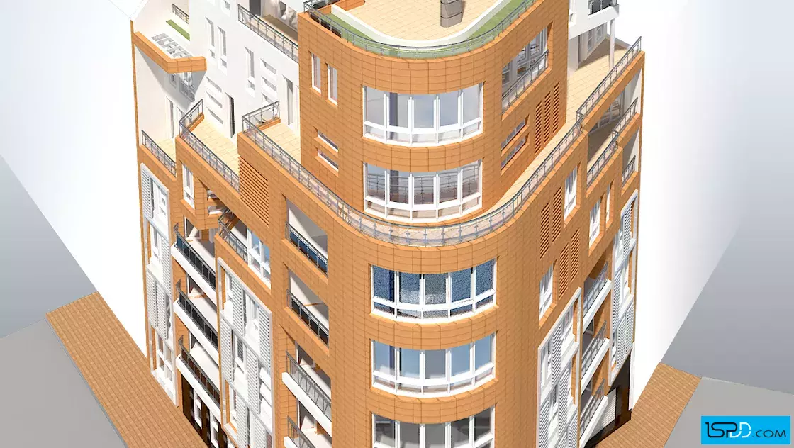 Жилищна сграда с магазини