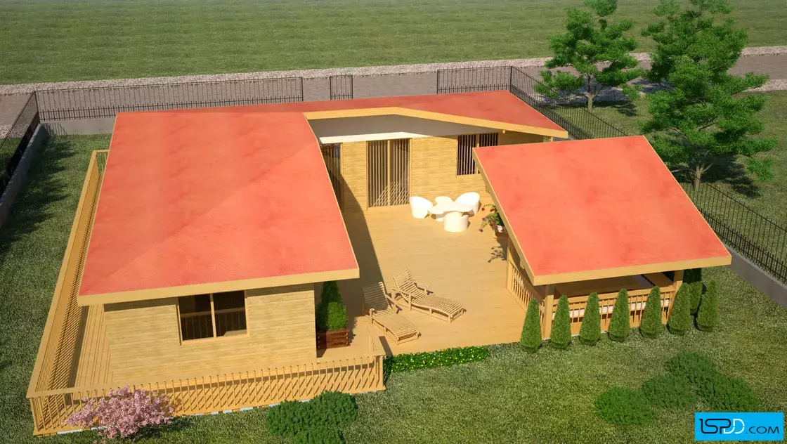 Проект 25 - Дървена сглобяема къща