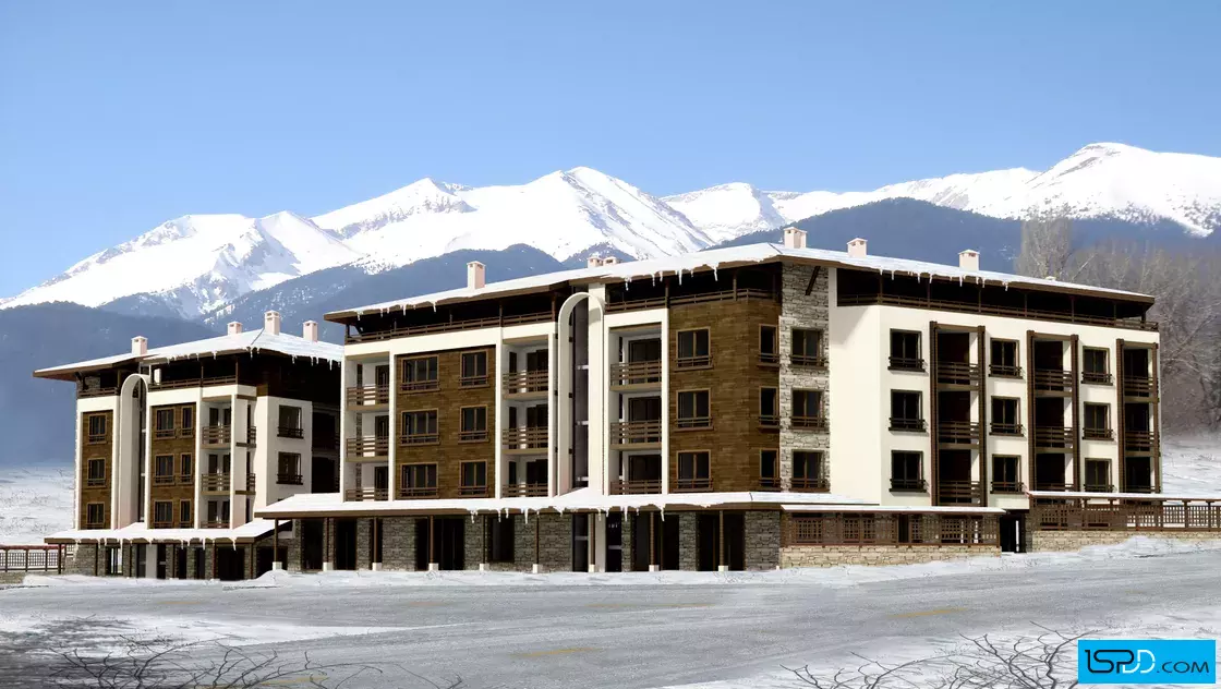 Жилищна сграда с магазини