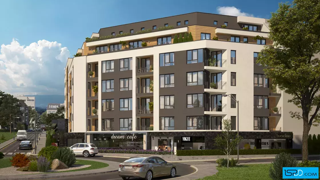 Жилищна сграда с магазини