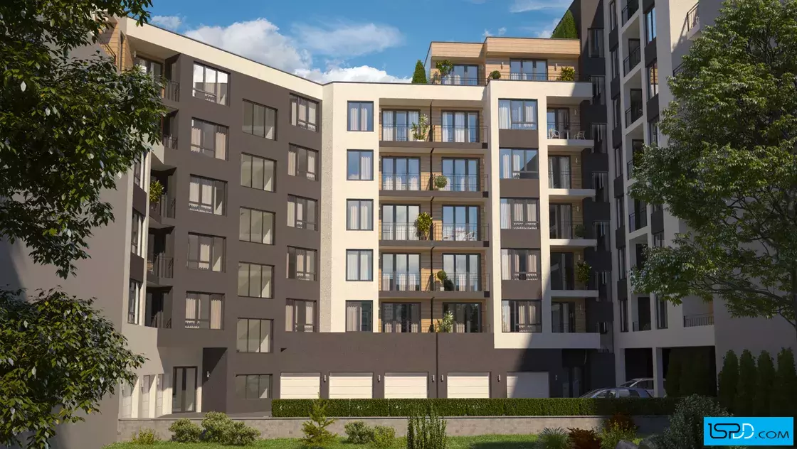 Жилищна сграда с магазини