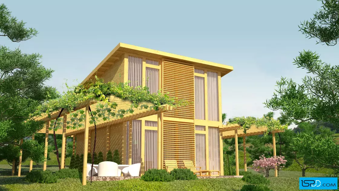 Проект 19 - Дървена сглобяема къща