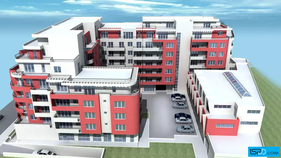 Жилищна сграда с търговски център