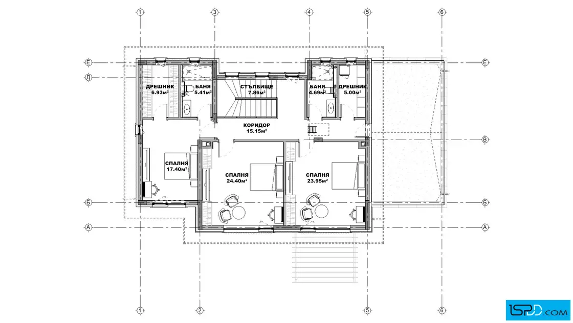 План на втори етаж План на втори етаж