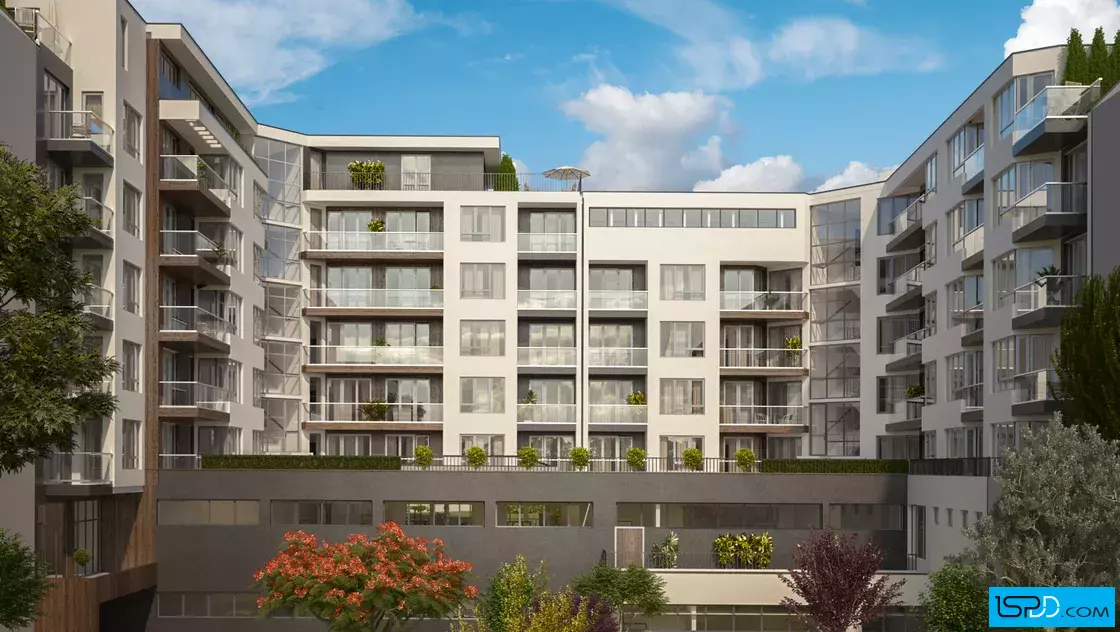 Жилищна сграда с търговски център