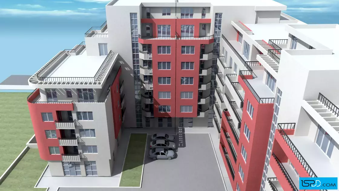 Жилищна сграда с търговски център