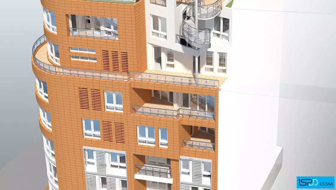 Жилищна сграда с магазини