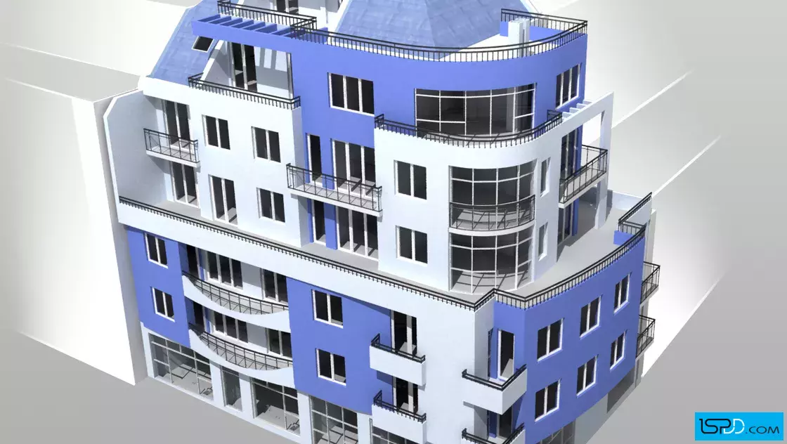 Жилищна сграда с магазини